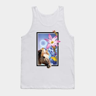 Galaxy girl and horse Tank Top